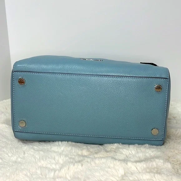 Large Dusty Blue Kirby Michael Kors Satchel Bag Never Used - Picture 2 of 6